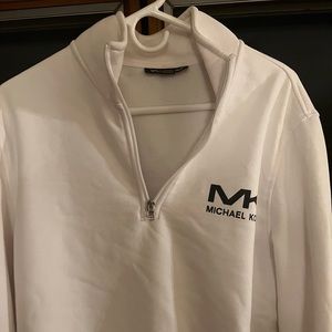 Michael Kors quarter zip pull over. Mens XL. White Pre owned